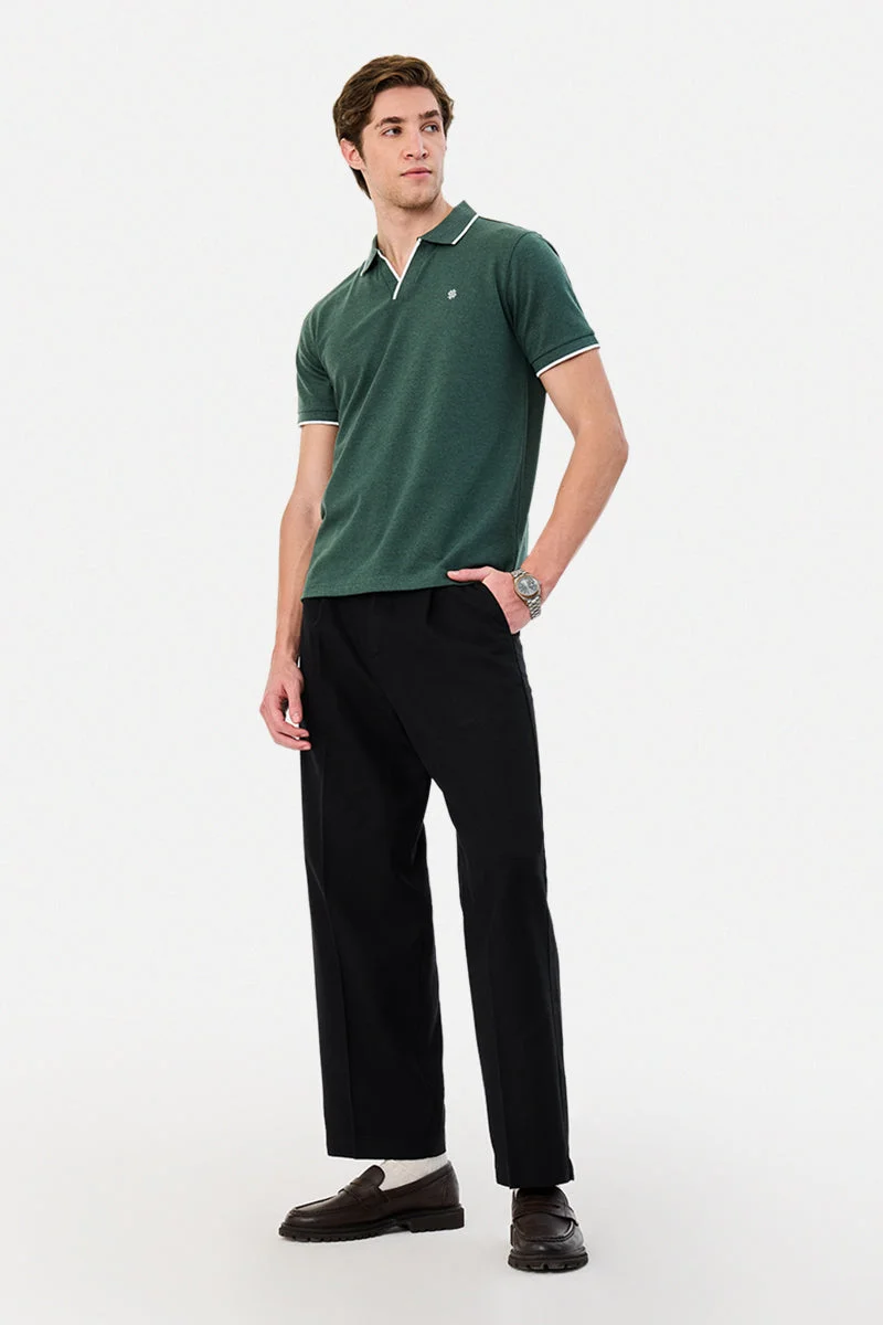 Snitch Black 100% Cotton Baggy Trousers for Men | Best Price UAE
